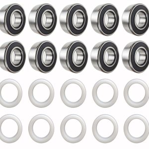 10 un. Suporte plástico 10 un. Rolamento 608 Substitui Buchas de Ventiladores