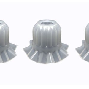 Tulipa Plástica Caracol para Lustre e Ventilador de Teto Universal - Kit com 3 Unidades