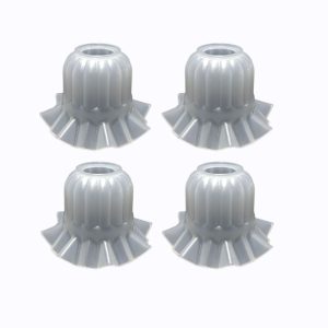 Tulipa Plástica Caracol para Lustre e Ventilador de Teto Universal - Kit com 4 Unidades