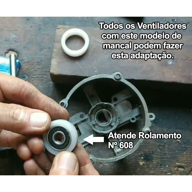 10 un Suporte plástico aplicável Rolamento 608 Substitui Buchas de Ventiladores - Imagem 5